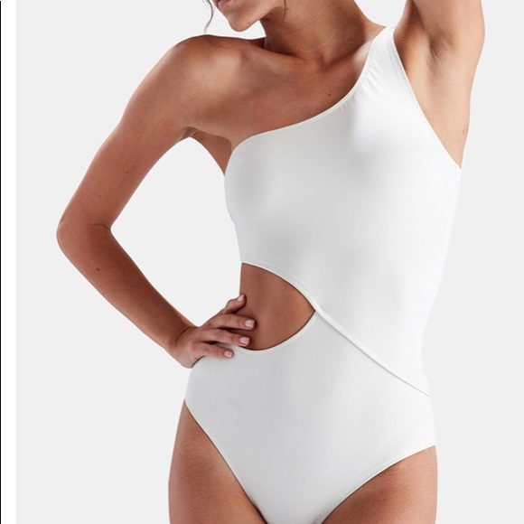 solid and striped claudia one piece